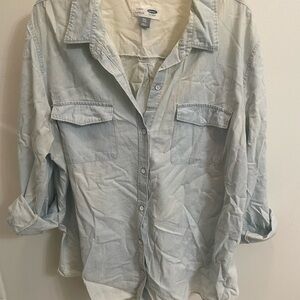 Old Navy Light Denim Button-Up Shirt